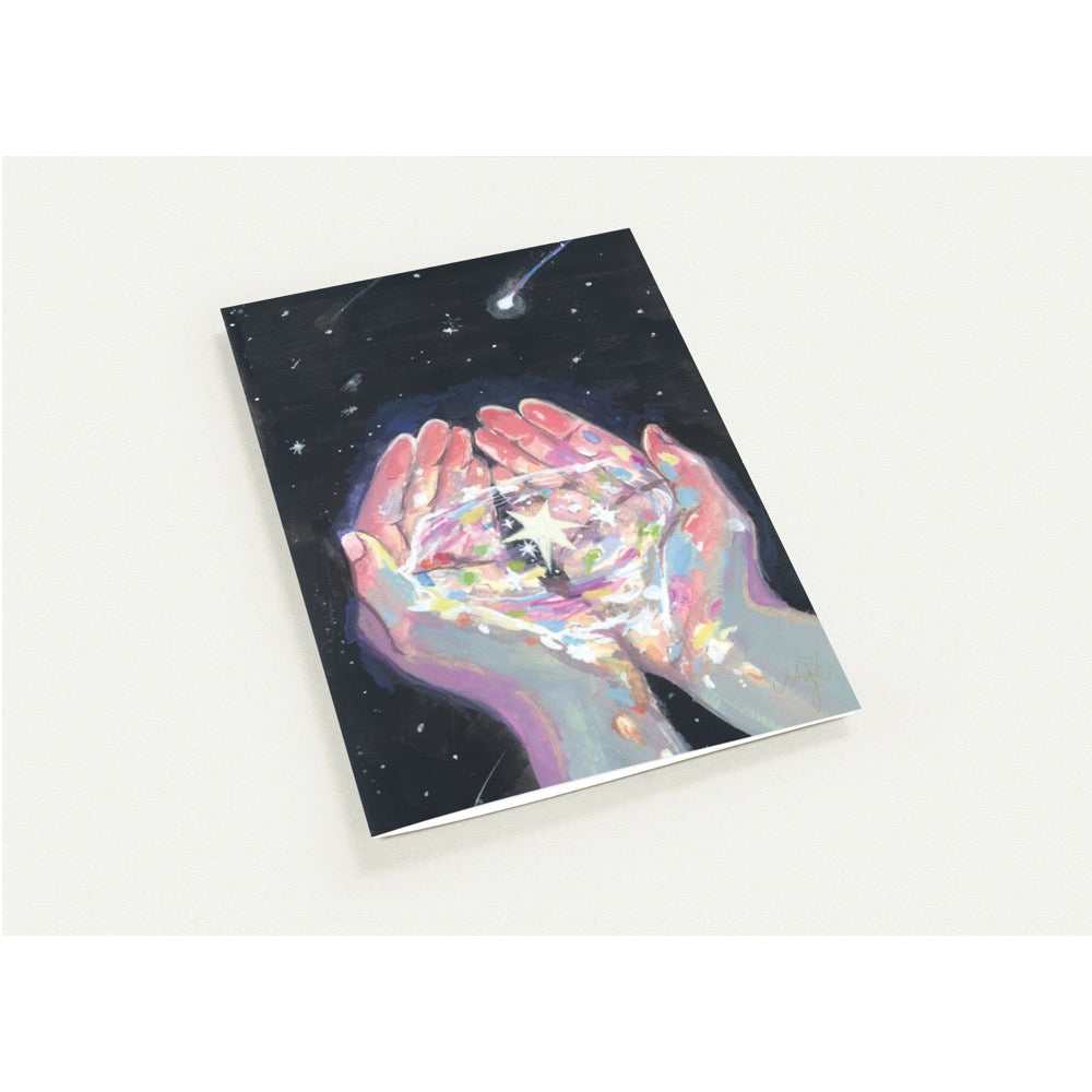 10 Pack A6 Folded Greeting Cards Coated Silk Glossy with Gold Foil Accents