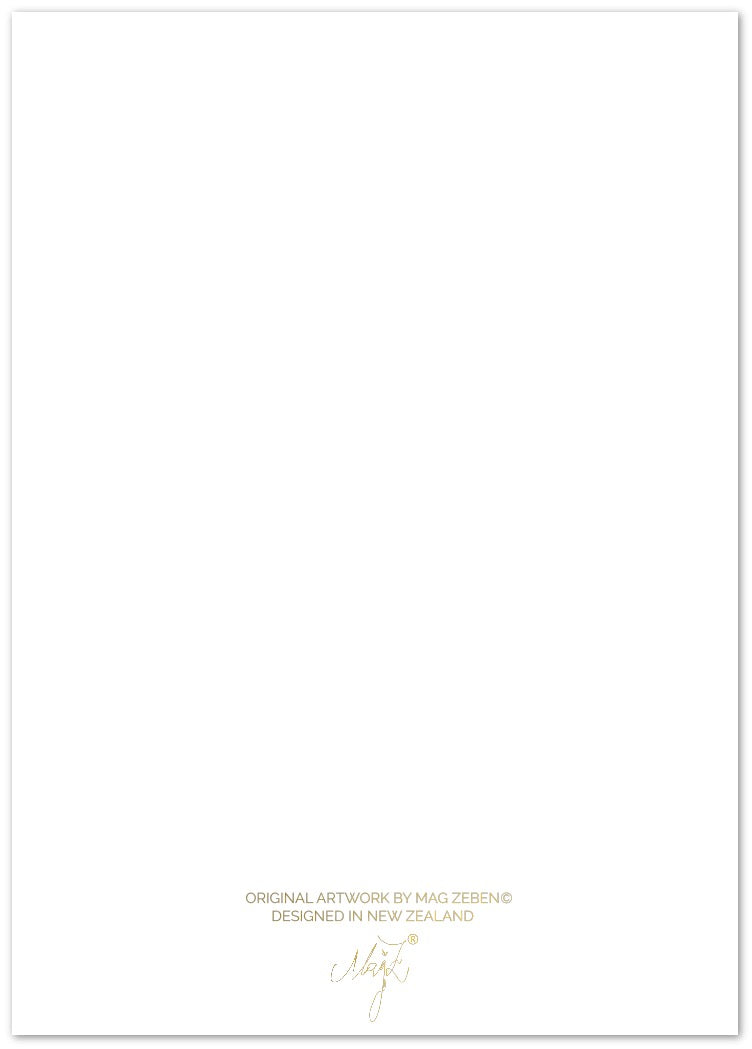 Pack of 10 Premium Silk Postcards with Gold Foil Art by Mag Zeben®